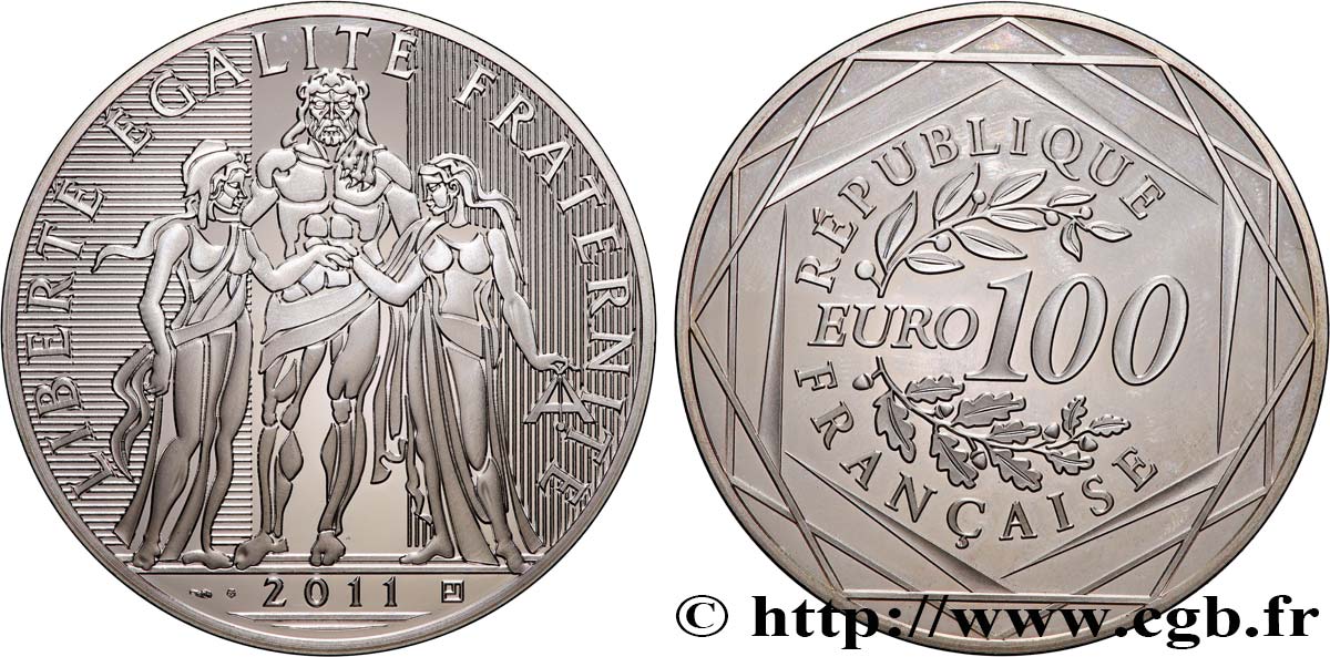 FRANCE 100 Euro HERCULE 2011 FDC