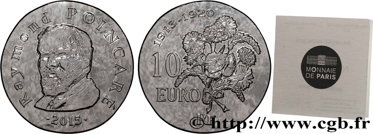 FRANCE 10 Euro RAYMOND POINCARÉ 2015 BE
