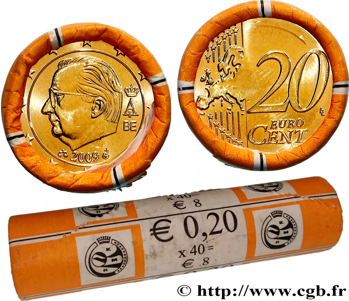 BELGIQUE Rouleau 40 x 20 Cent ALBERT II 2009 SPL