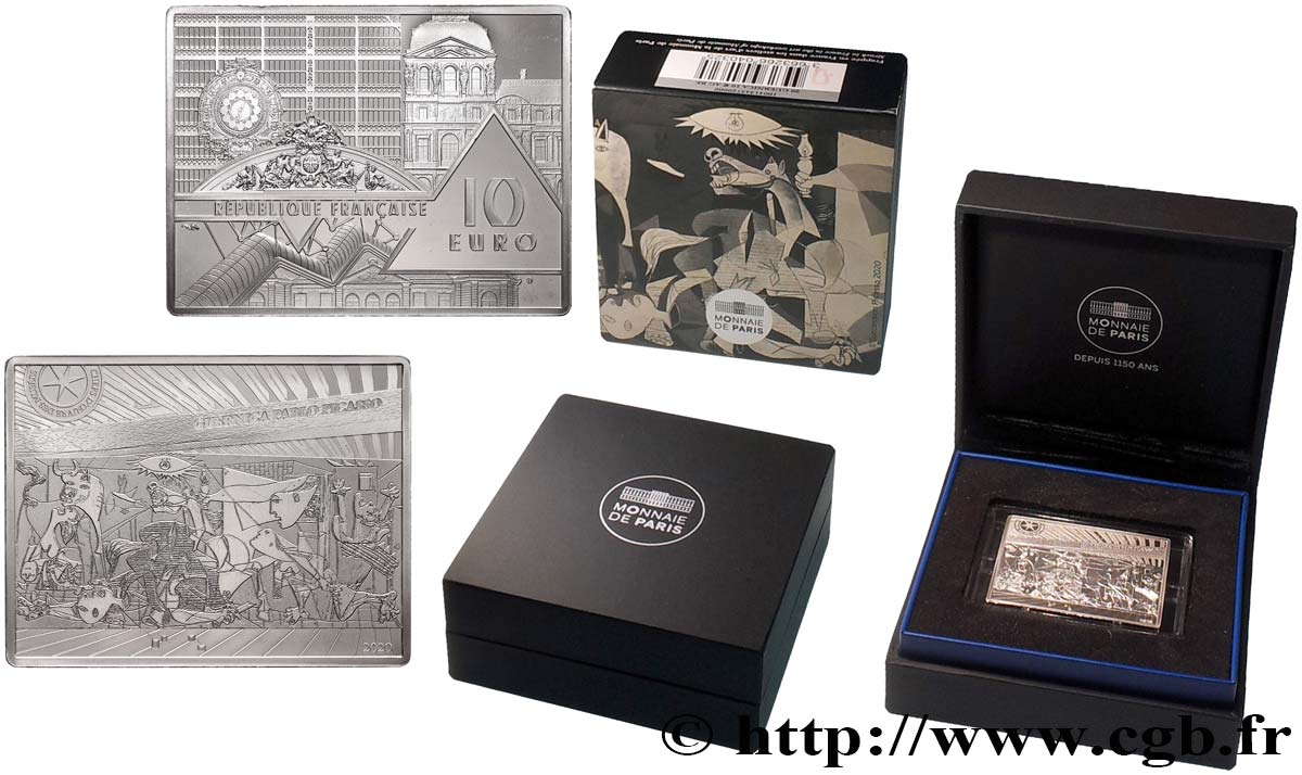 FRANCE Belle Epreuve 10 Euro GUERNICA DE PICASSO 2020 Proof set