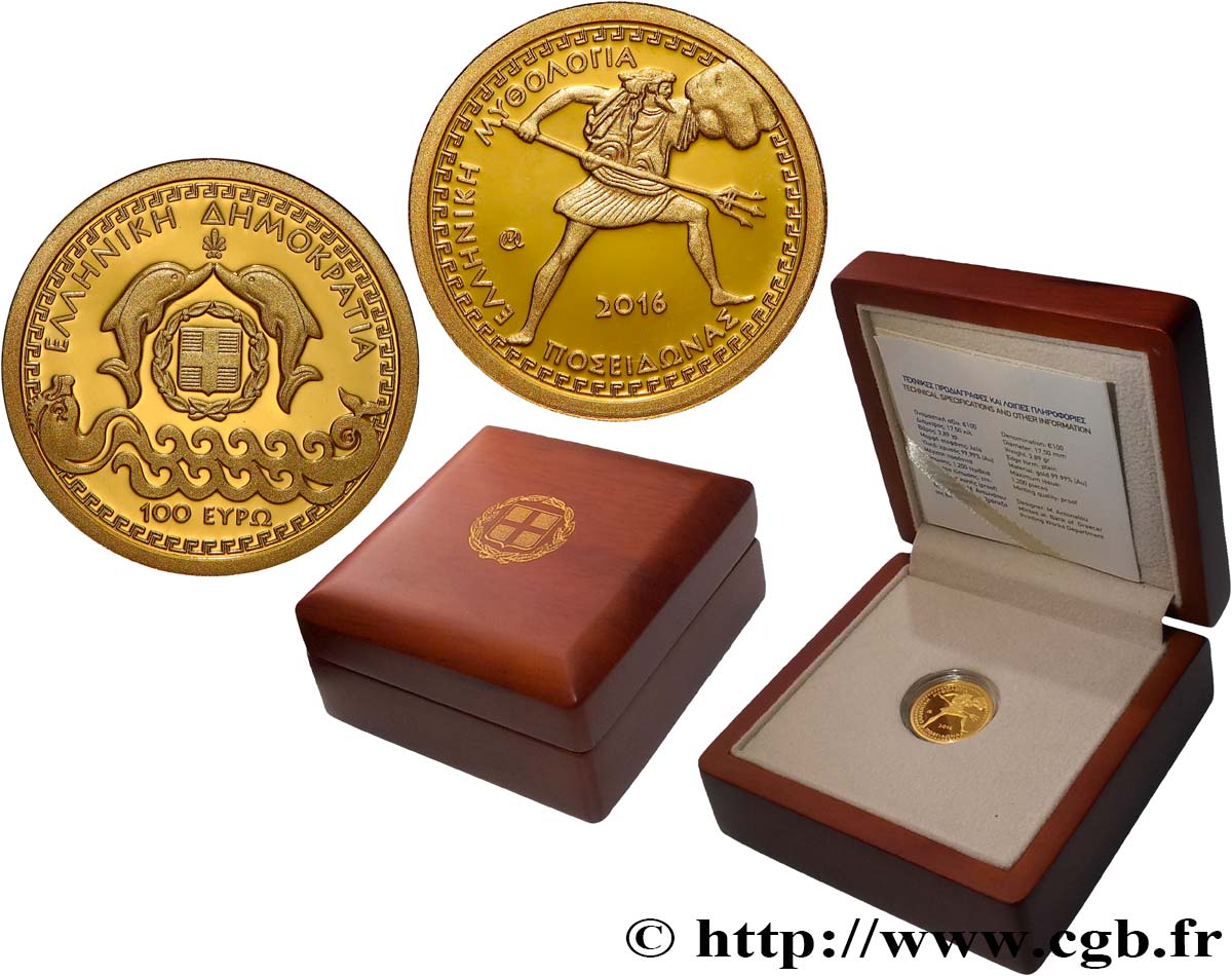 GRIECHENLAND 100 Euro Poséidon 2016