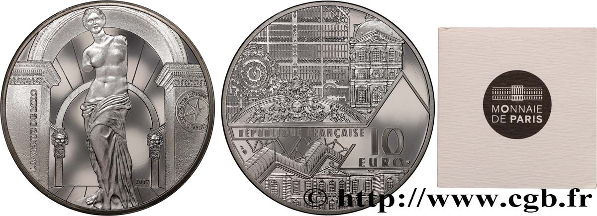 FRANCE BELLE ÉPREUVE 10 Euro VENUS DE MILO 2017 BE