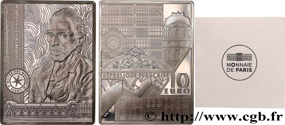FRANCE Belle Epreuve 10 Euro VAN GOGH “AUTOPORTRAIT’ 2020 BE