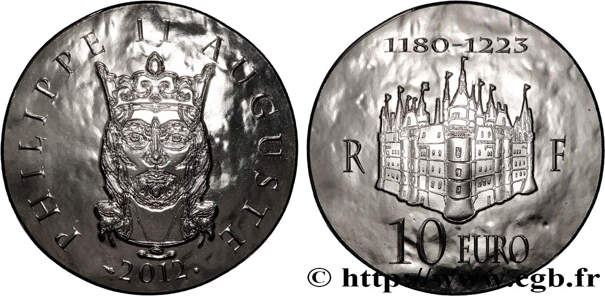 FRANCE 10 Euro PHILIPPE II AUGUSTE 2012 FDC