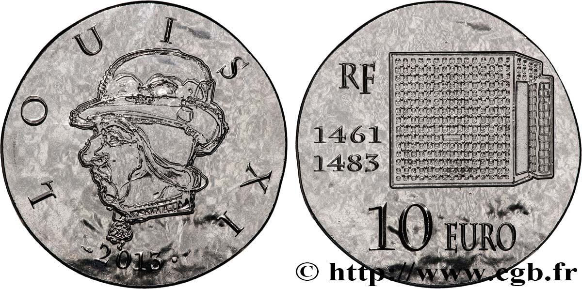 FRANCE 10 Euro LOUIS XI 2013 FDC