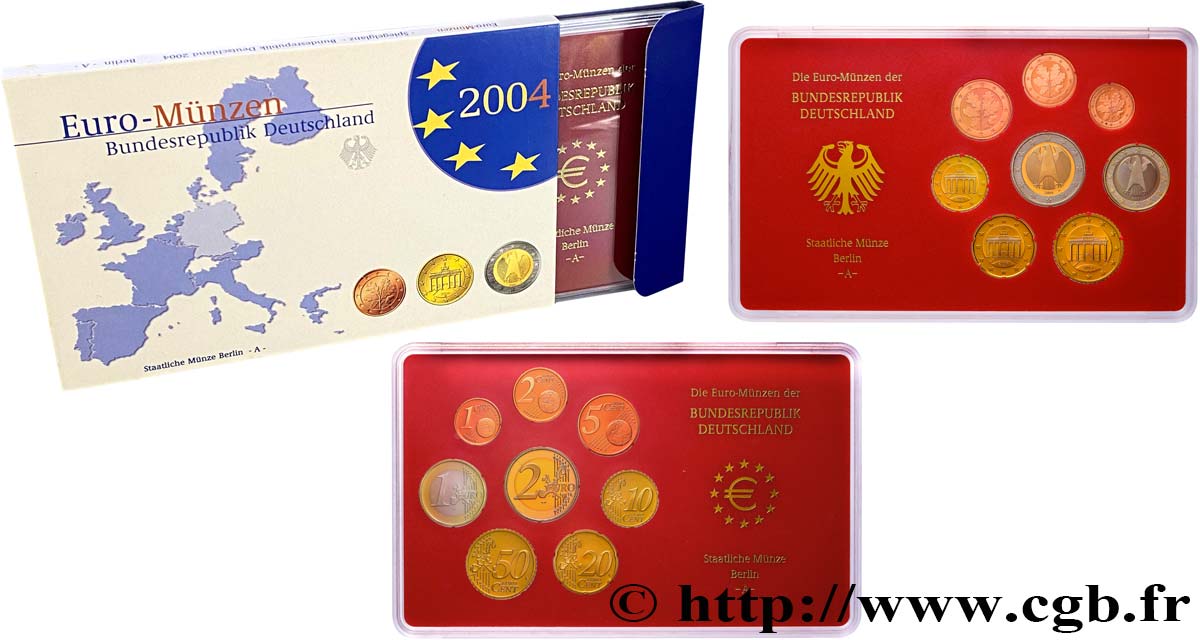 DEUTSCHLAND COFFRET Euro BELLE ÉPREUVE  2004