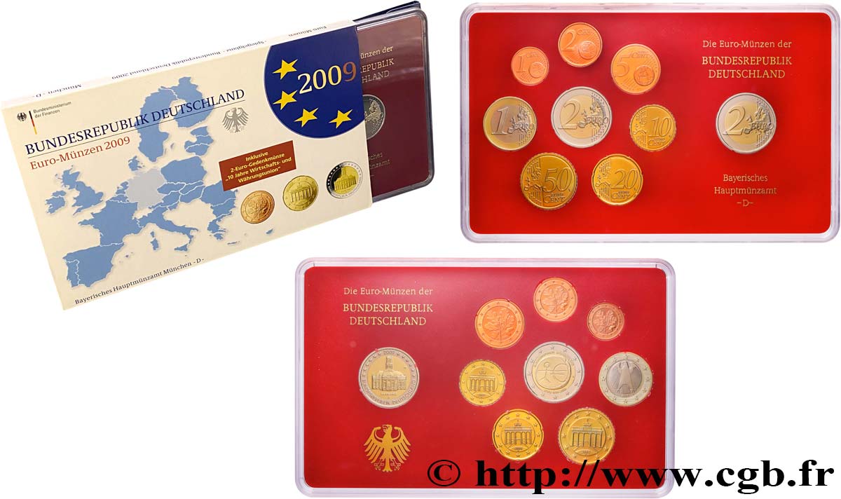 ALLEMAGNE COFFRET Euro BELLE ÉPREUVE  2009 BE