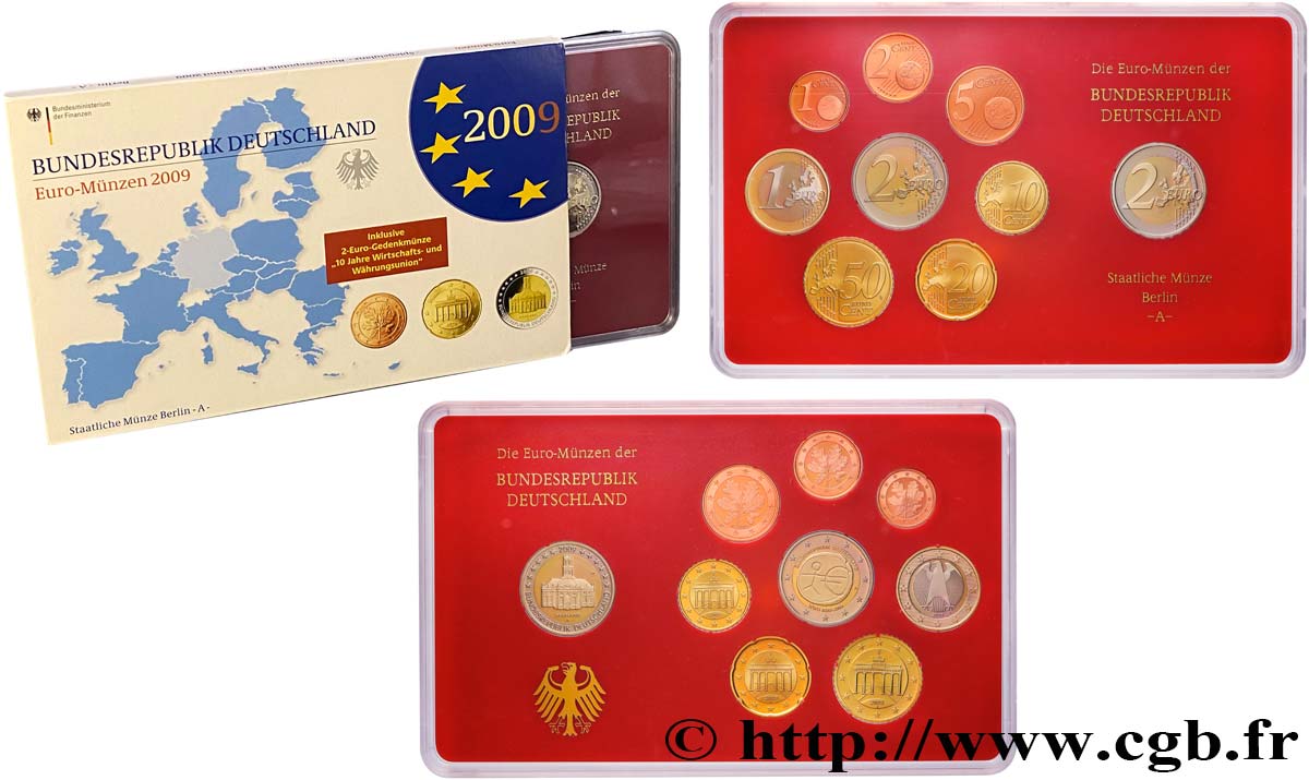 DEUTSCHLAND COFFRET Euro BELLE ÉPREUVE  2009