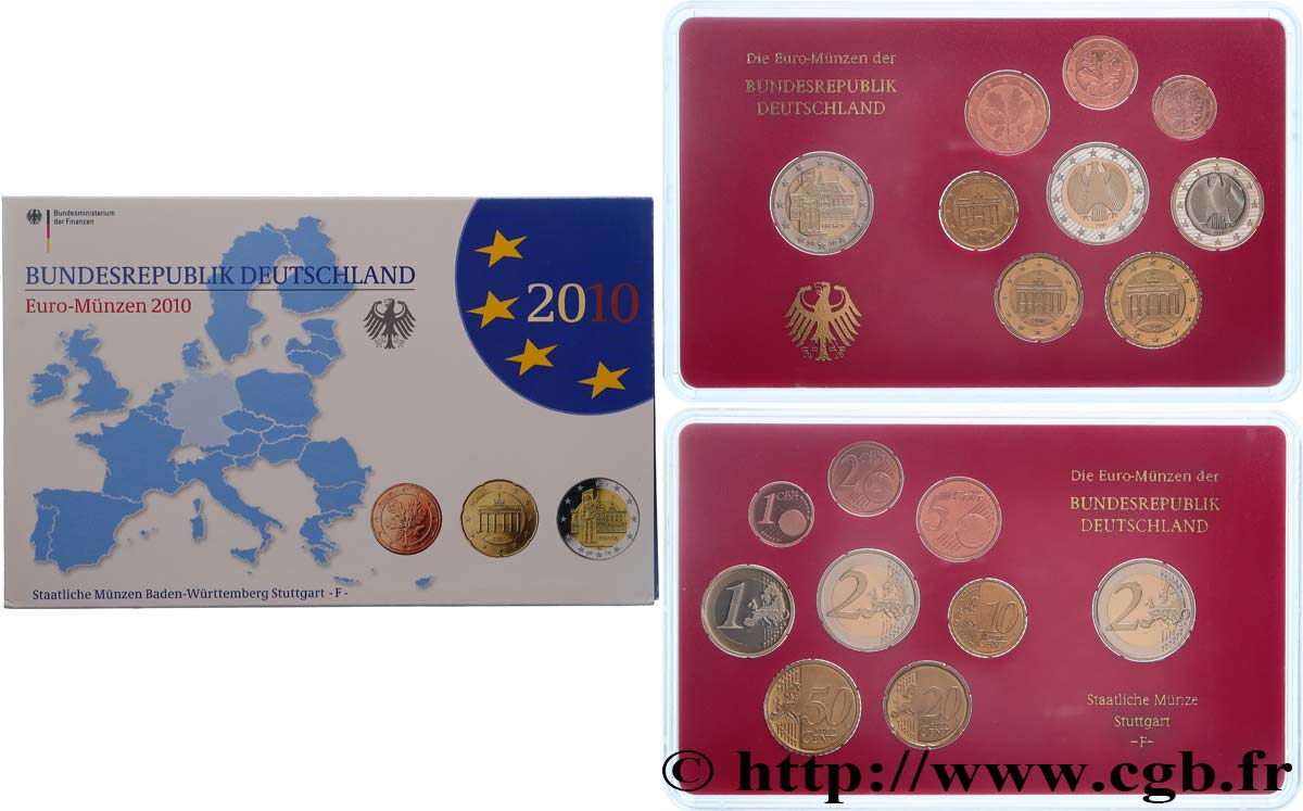 DEUTSCHLAND COFFRET Euro BELLE ÉPREUVE  2010