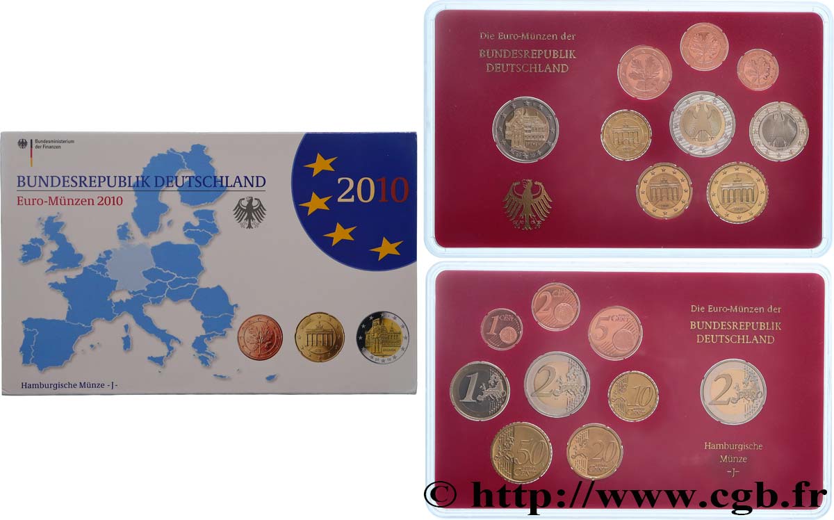 ALLEMAGNE COFFRET Euro BELLE ÉPREUVE  2010 BE