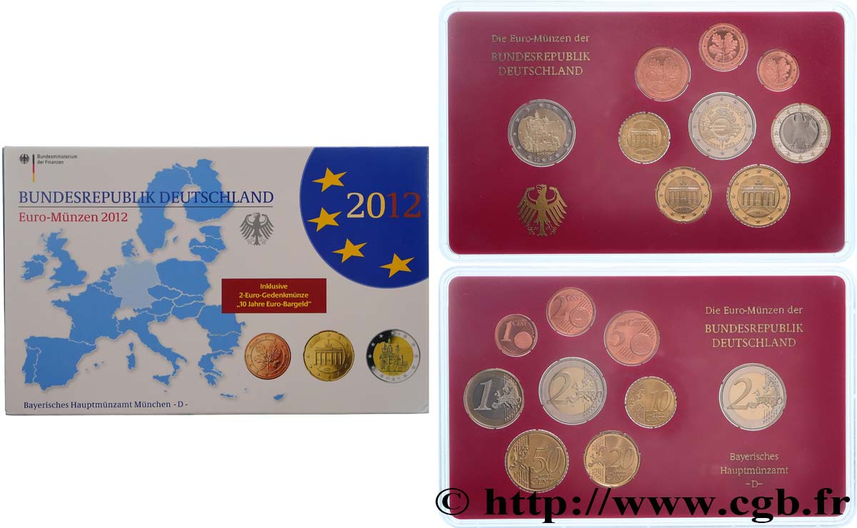 DEUTSCHLAND COFFRET Euro BELLE ÉPREUVE  2012