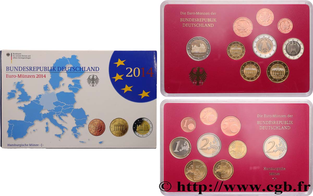 ALEMANIA COFFRET Euro BELLE ÉPREUVE  2014 Prueba