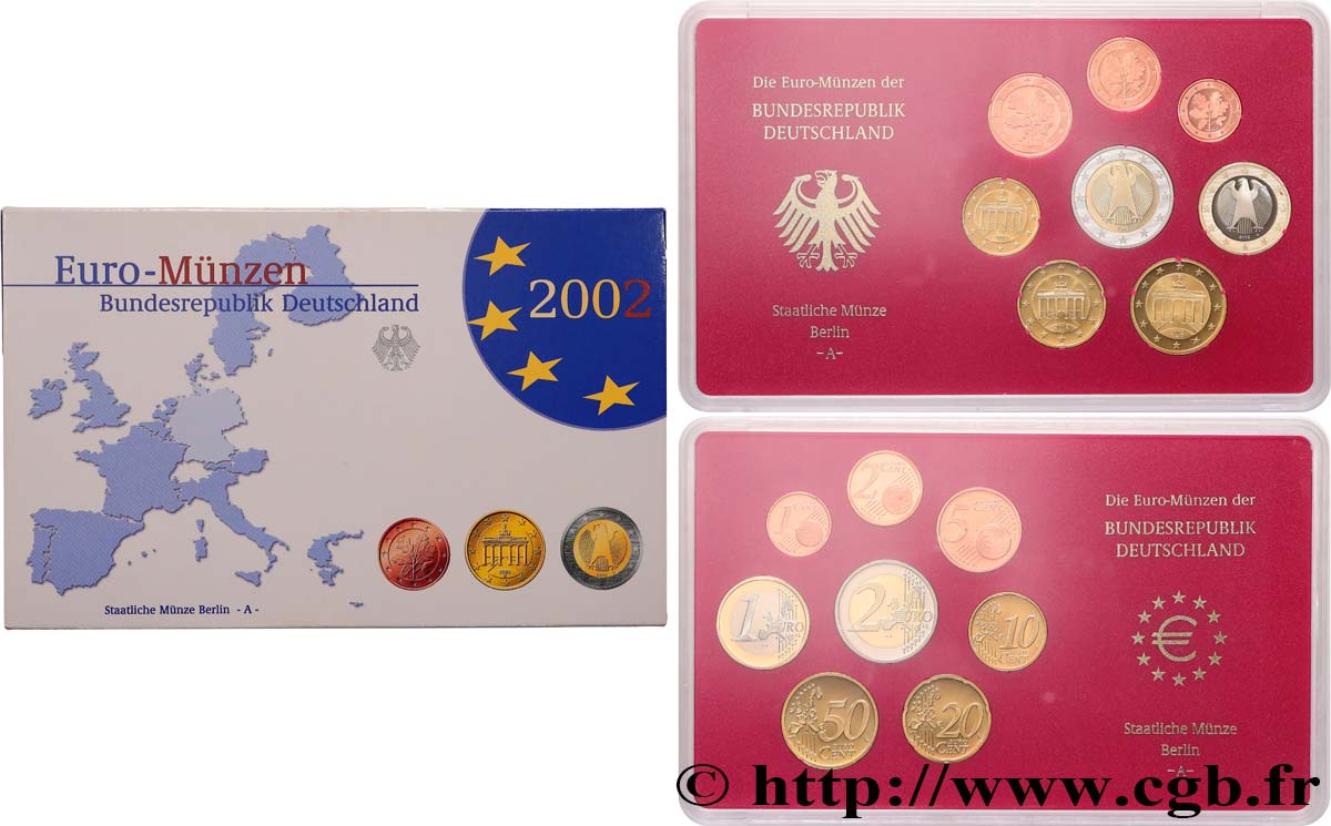GERMANY COFFRET Euro BELLE ÉPREUVE  2002 Proof set
