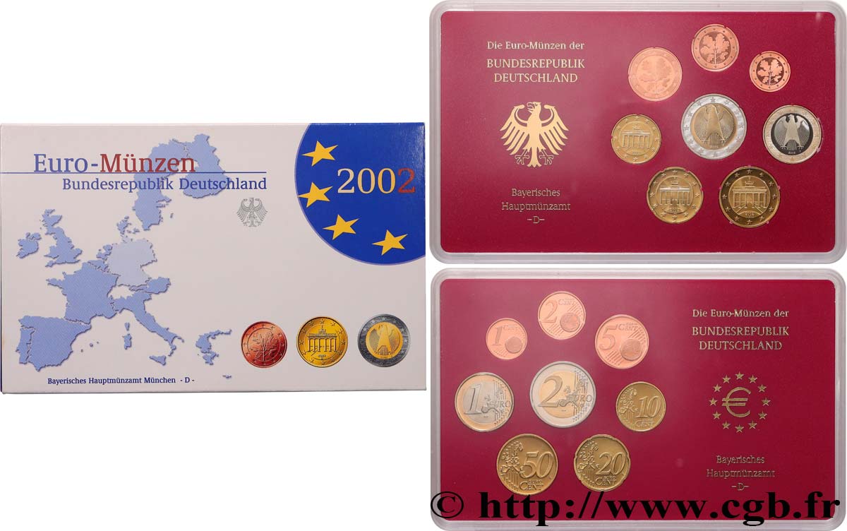 GERMANY COFFRET Euro BELLE ÉPREUVE  2002 Proof set