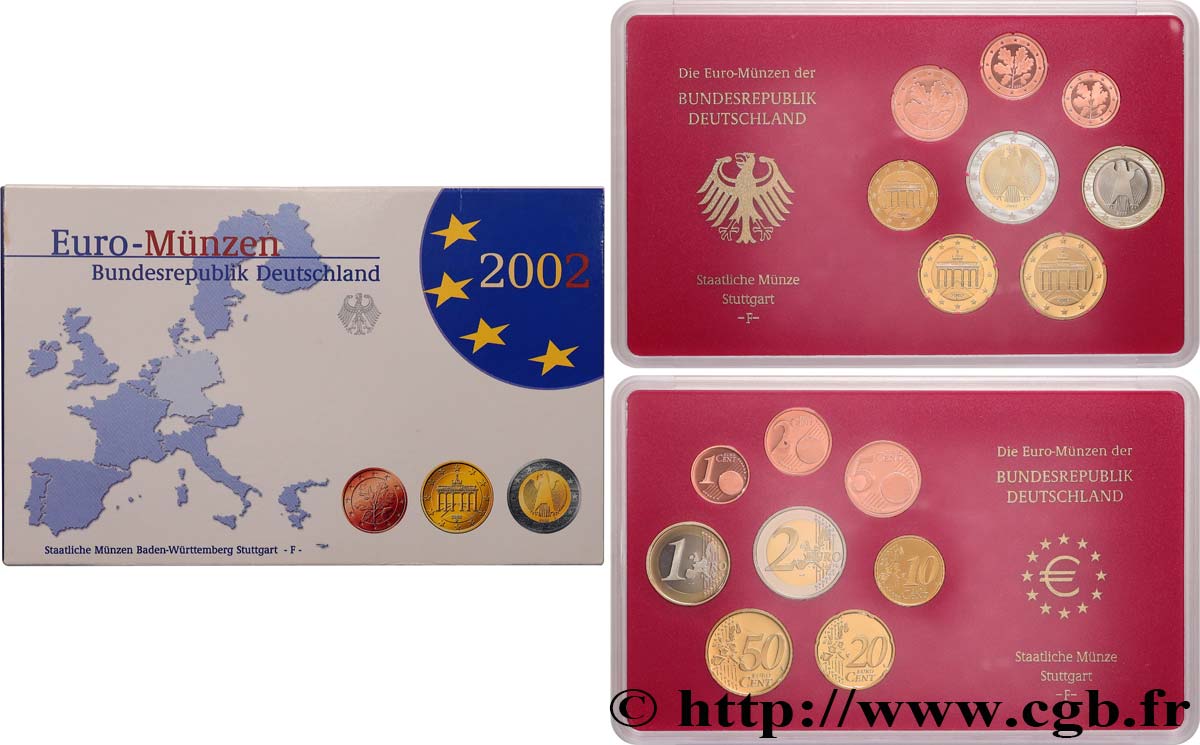 DEUTSCHLAND COFFRET Euro BELLE ÉPREUVE  2002