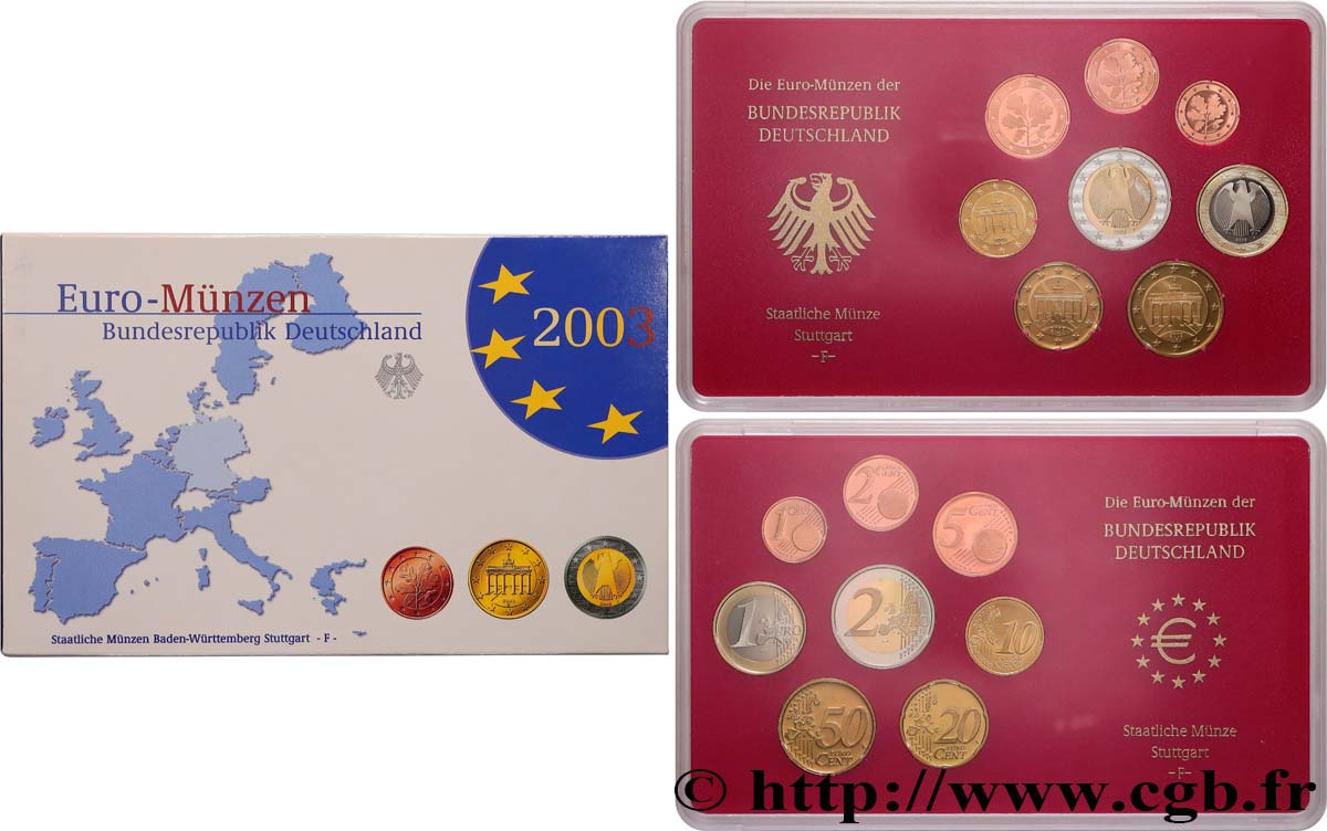 ALLEMAGNE COFFRET Euro BELLE ÉPREUVE  2003 BE