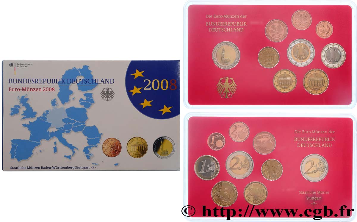 ALEMANIA COFFRET Euro BELLE ÉPREUVE  2008 Prueba