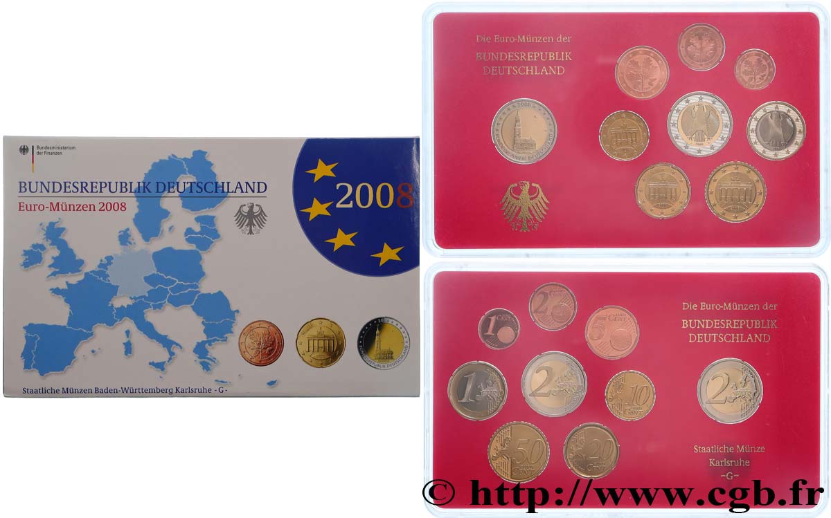 DEUTSCHLAND COFFRET Euro BELLE ÉPREUVE  2008