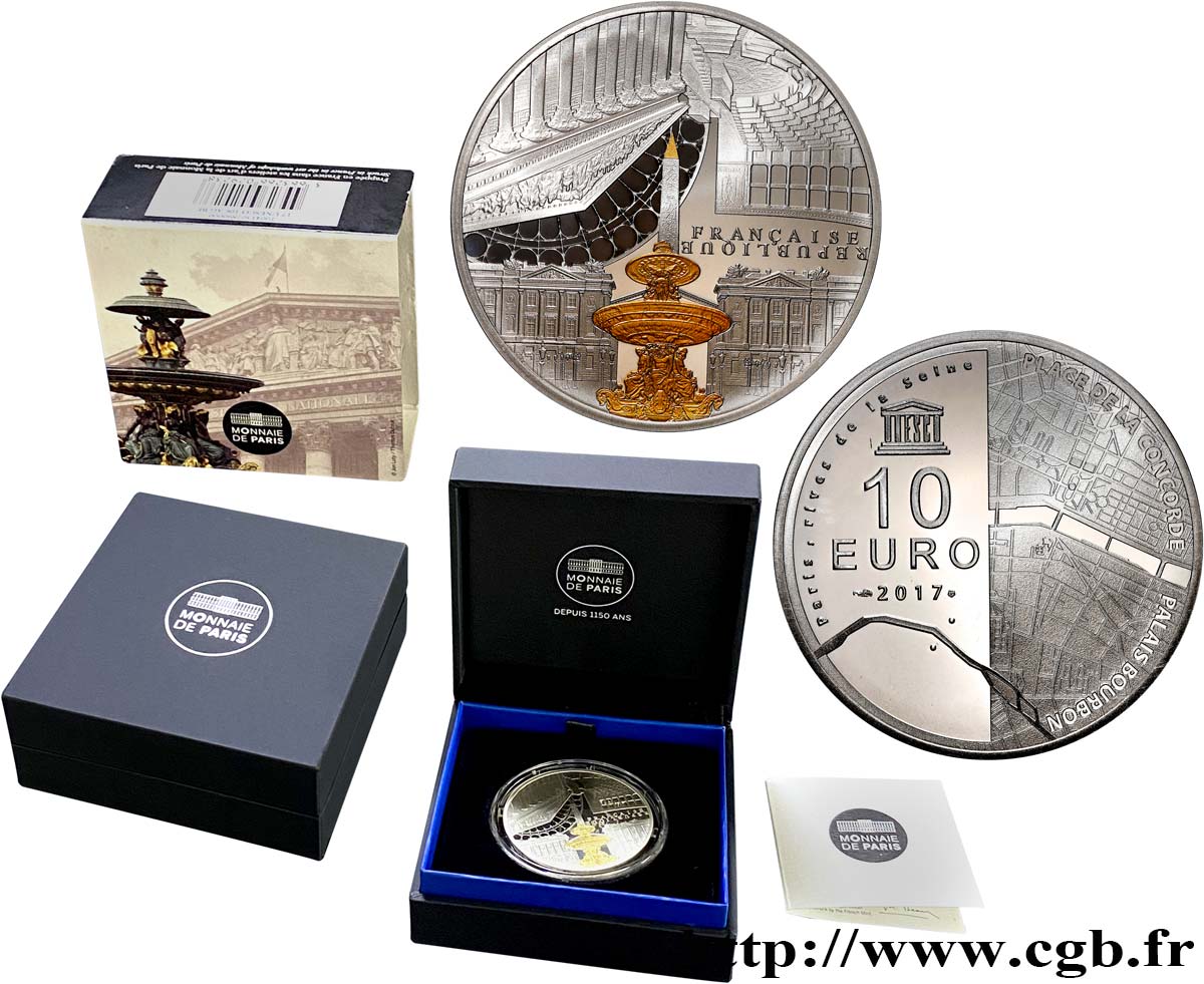 FRANCE 10 Euro UNESCO - RIVES DE SEINE 2017 FDC