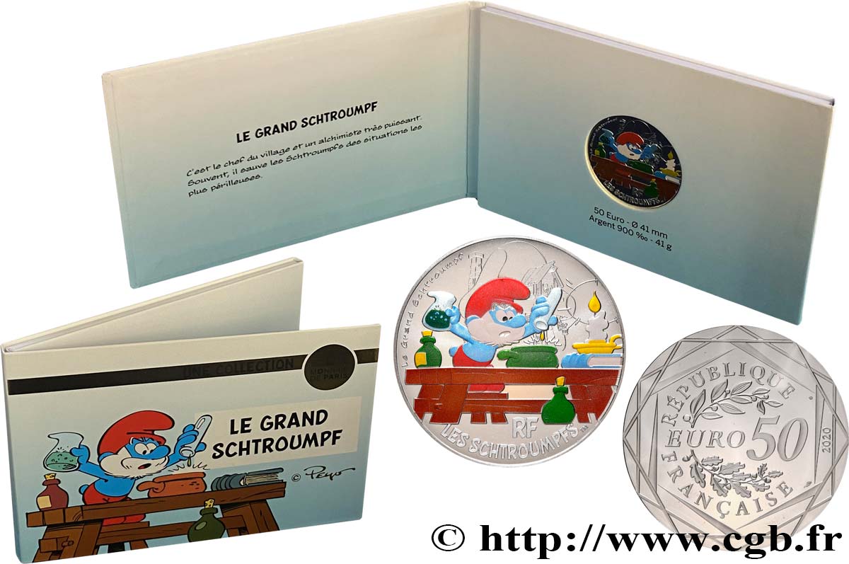 FRANCE 50 Euro LES SCHTROUMPFS - LE GRAND SCHTROUMPF 2020 MS