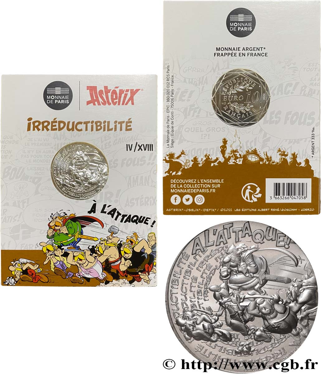 FRANCE 10 Euro ASTÉRIX - IRRÉDUCTIBILITÉ 2022 MS