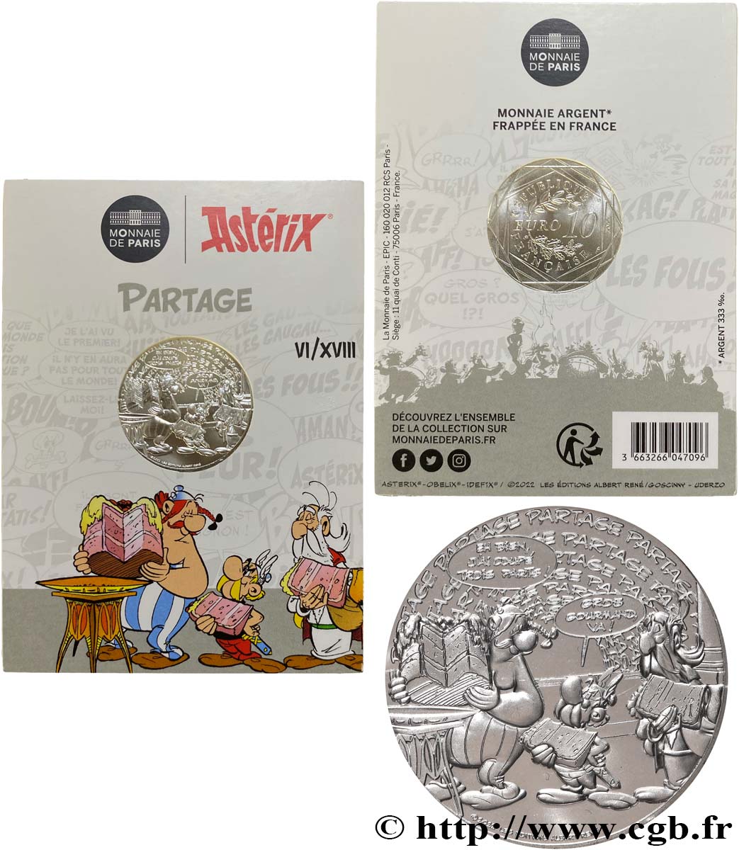 FRANCE 10 Euro ASTÉRIX - PARTAGE 2022 MS