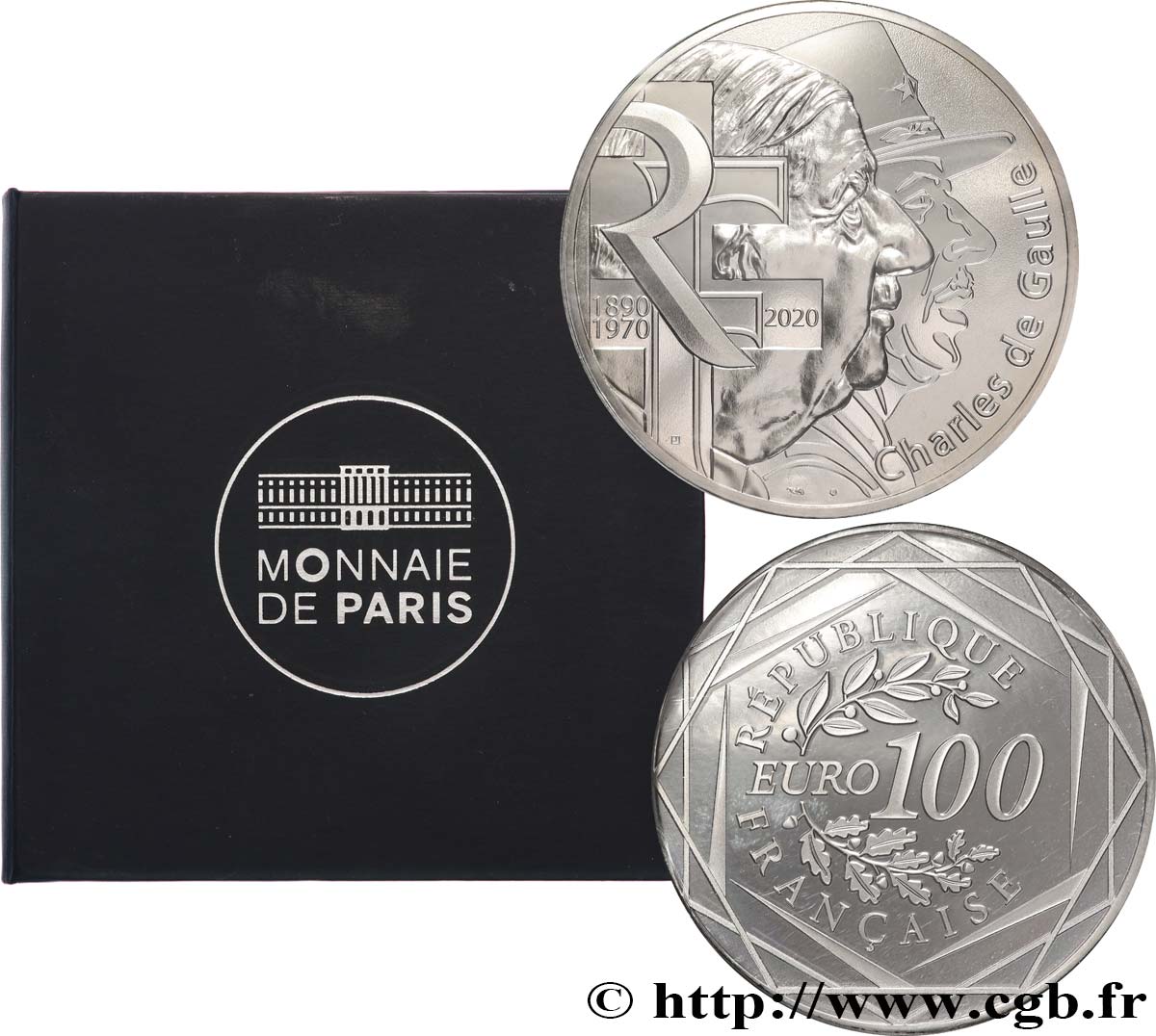 FRANCIA 100 Euro CHARLES DE GAULLE 2020 FDC