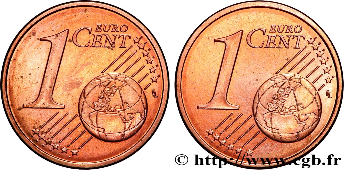 BANQUE CENTRALE EUROPEENNE 1 Cent Euro biface - double face commune n.d. SUP