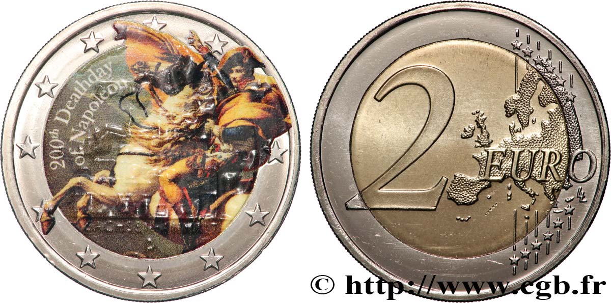 ALLEMAGNE 2 Euro Colorisée NAPOLEON n.d. SPL