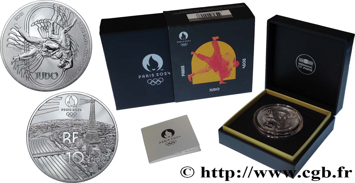 FRANCE BELLE EPREUVE 10 Euro JUDO PARIS 2024 2021 BE