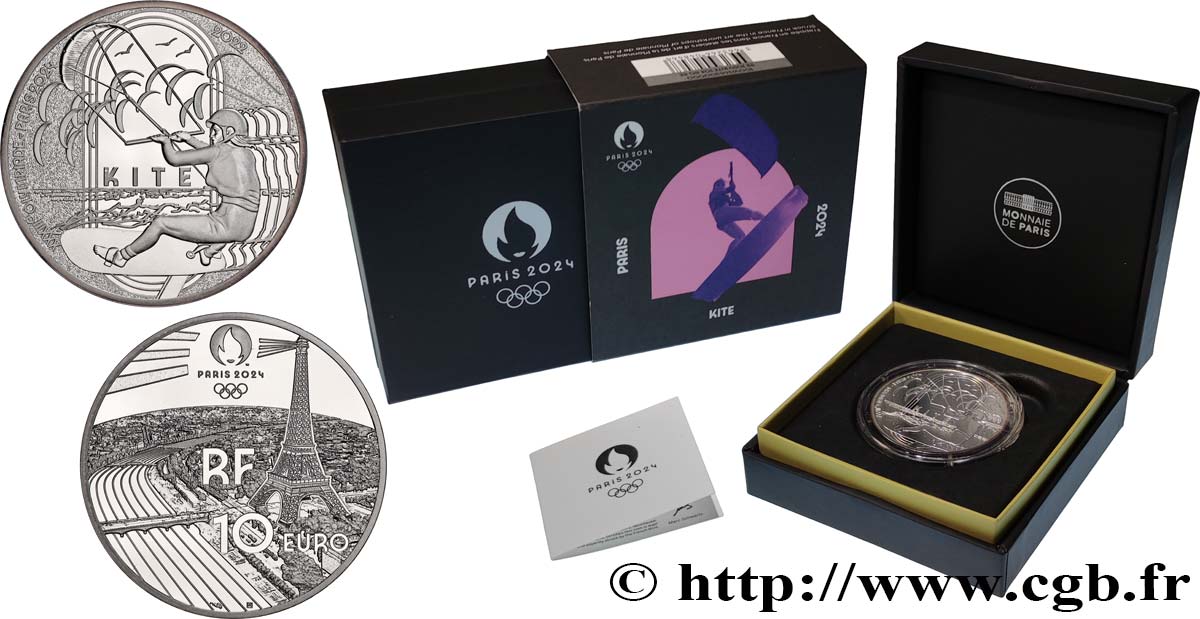 FRANCE BELLE EPREUVE 10 Euro KITE PARIS 2024 2022 BE