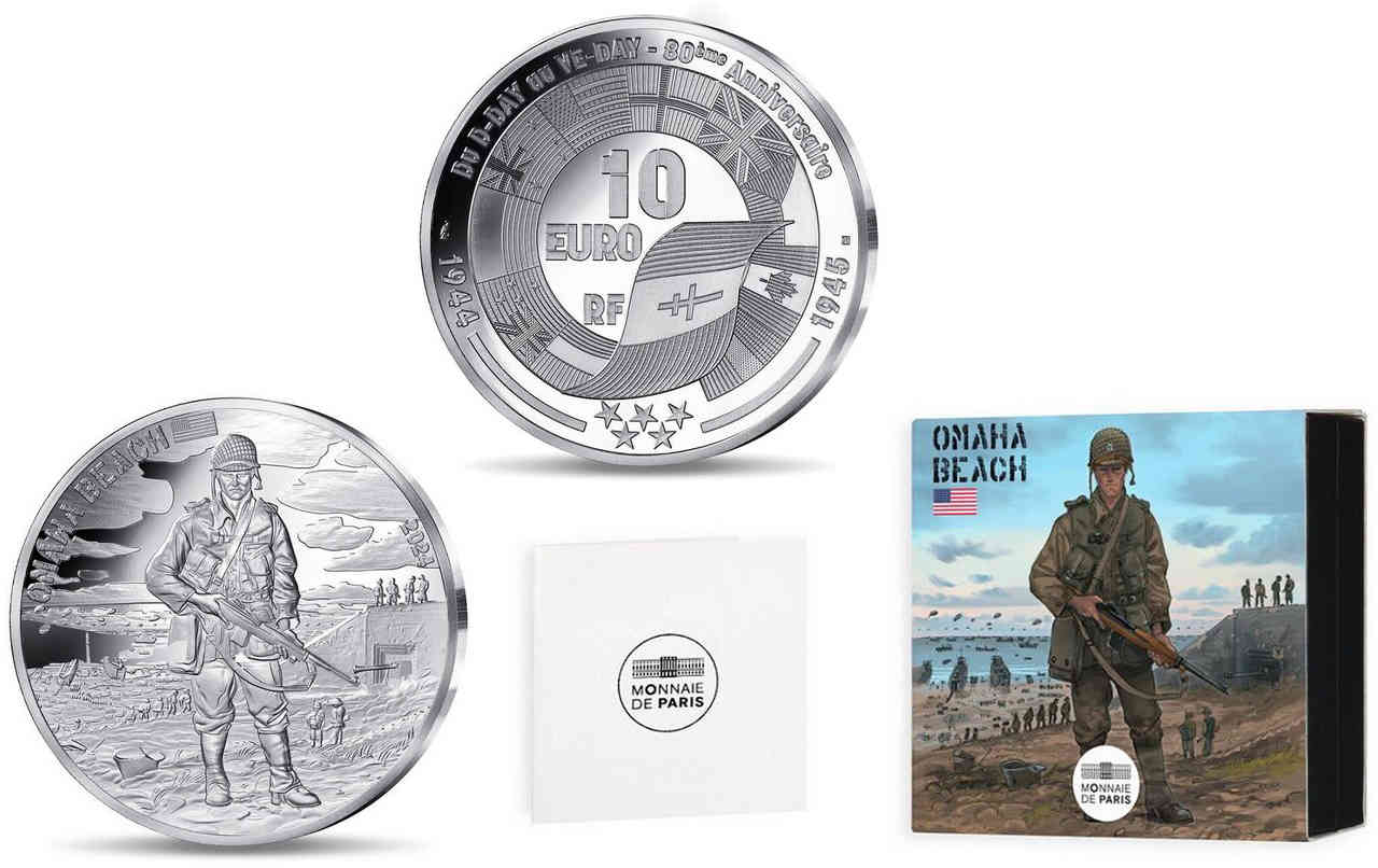 FRANCE BELLE EPREUVE 10 Euro OMAHA BEACH 2024 BE