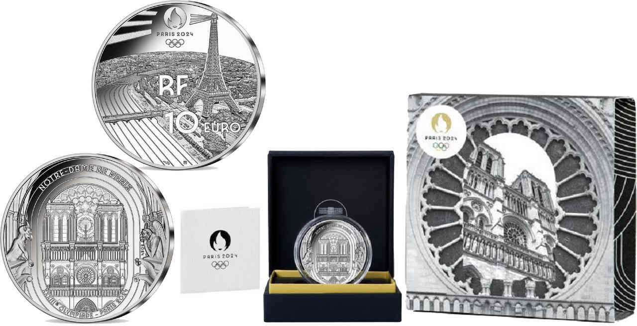 FRANCE BELLE EPREUVE 10 Euro NOTRE-DAME PARIS 2024 2024 BE