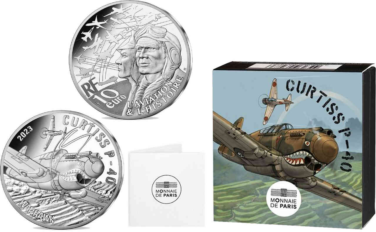 FRANCE BELLE EPREUVE 10 Euro LE CURTISS P-40 2023 BE