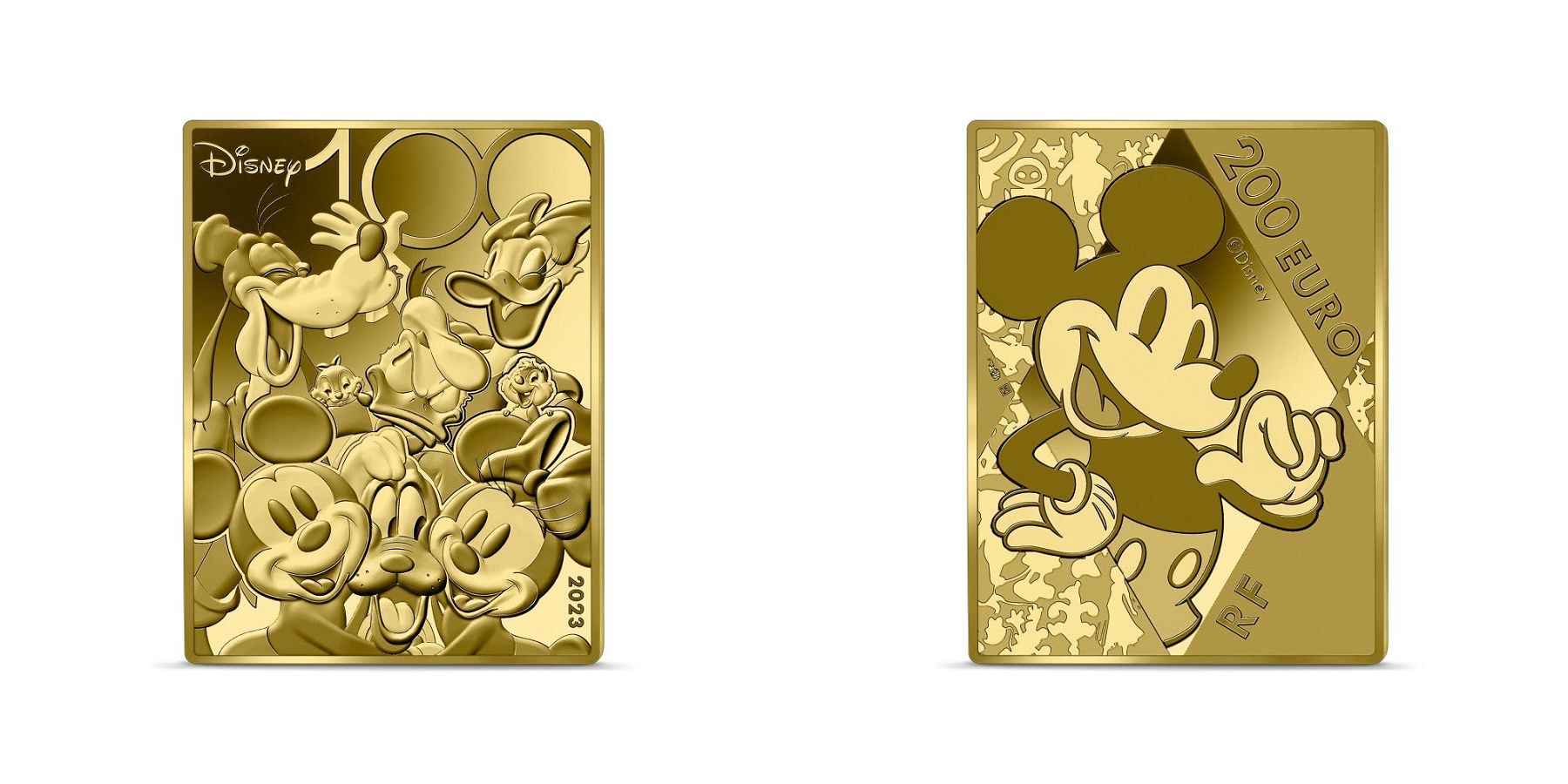 FRANCE BELLE EPREUVE 200 Euro (or 1 oz) 100 ANS DE DISNEY 2023 Proof set