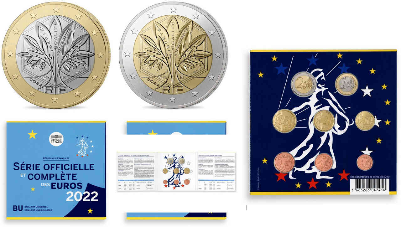 FRANCE SÉRIE Euro BRILLANT UNIVERSEL  2022 BU