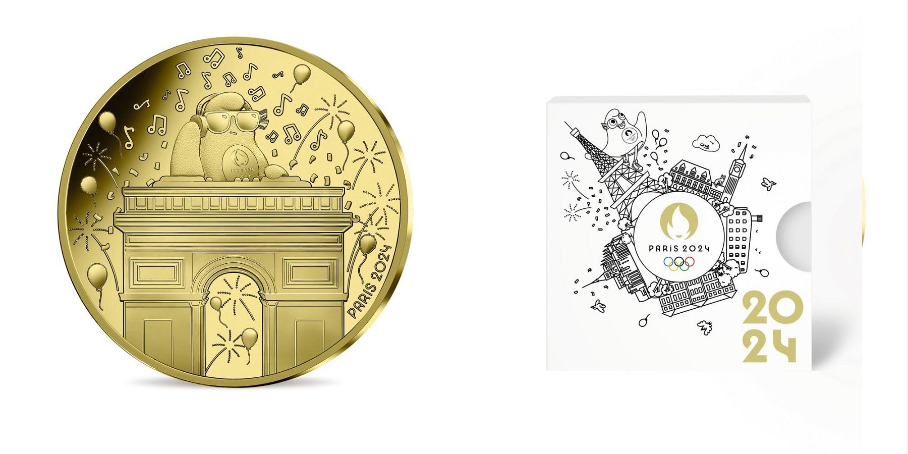 FRANCE 250 Euro MASCOTTE ARC DE TRIOMPHE (or) 2024 Brilliant Uncirculated