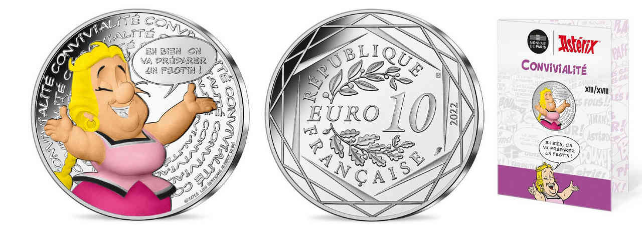 FRANCE 10 Euro ASTÉRIX - CONVIVIALITÉ 2022 Brilliant Uncirculated