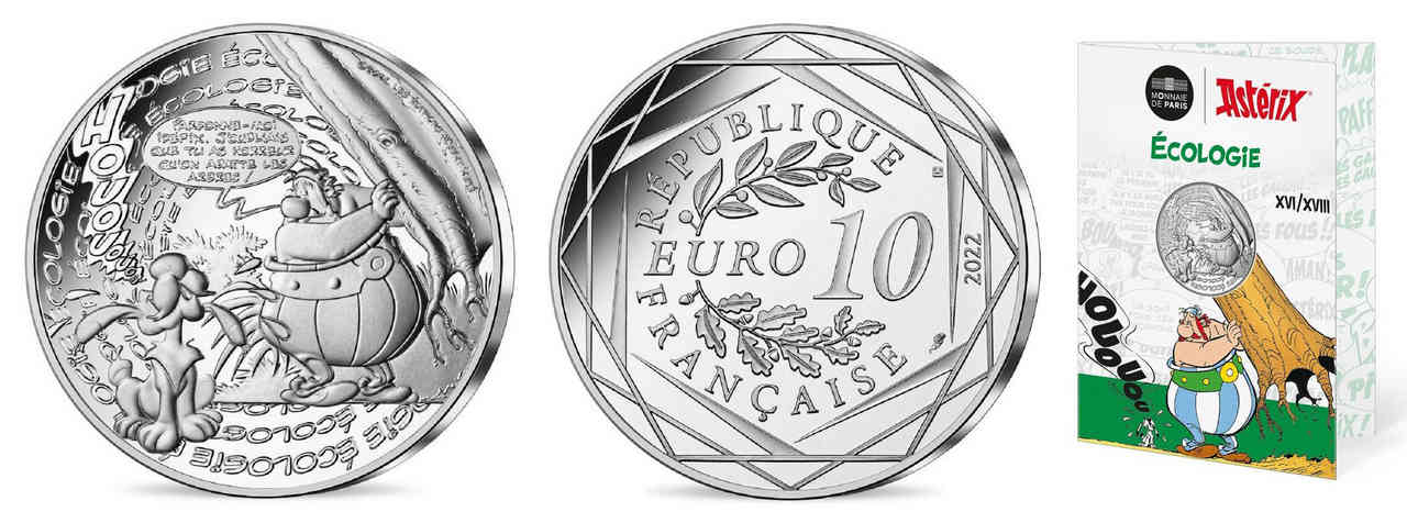 FRANCE 10 Euro ASTÉRIX - ÉCOLOGIE 2022 Brilliant Uncirculated