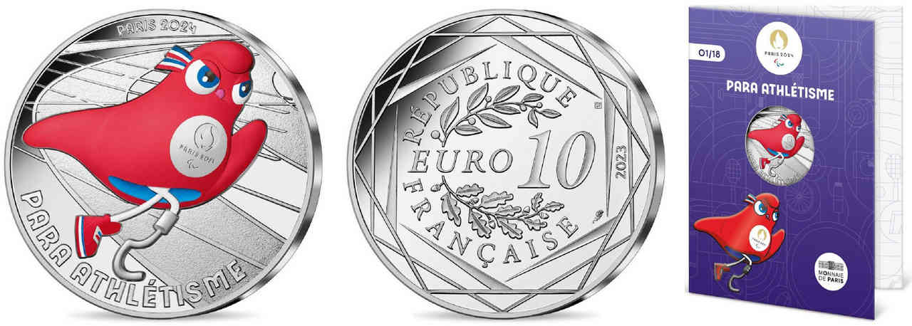 FRANCIA 10 Euro MASCOTTE - PARA ATHLÉTISME 2023 BU