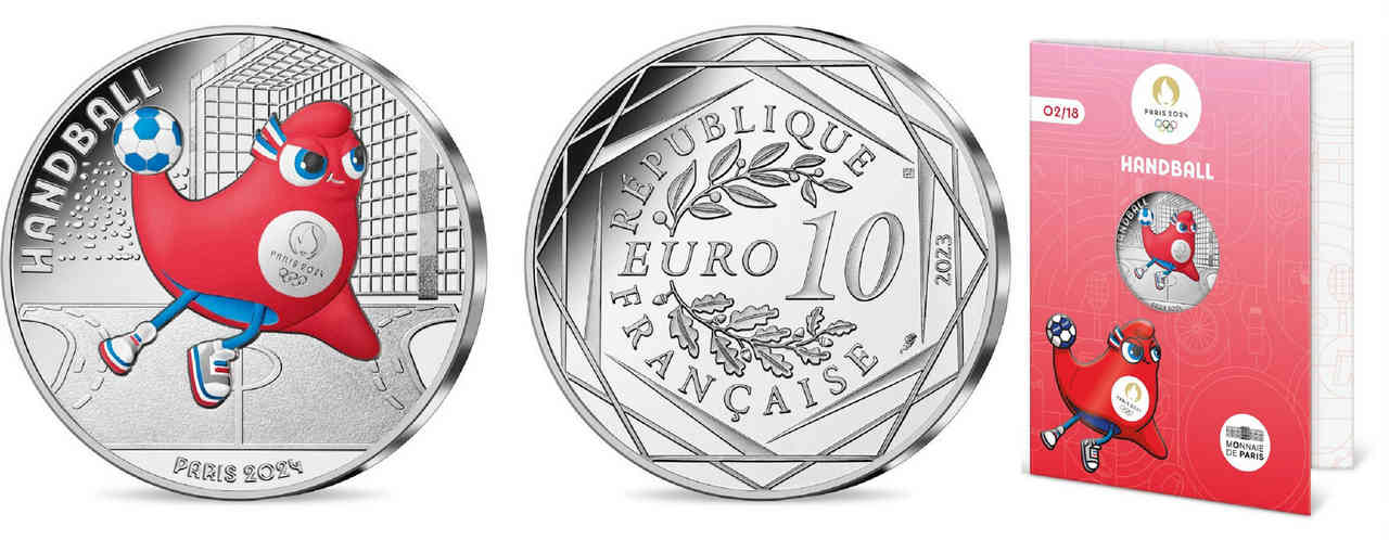 FRANCE 10 Euro MASCOTTE - HANDBALL 2023 Brilliant Uncirculated