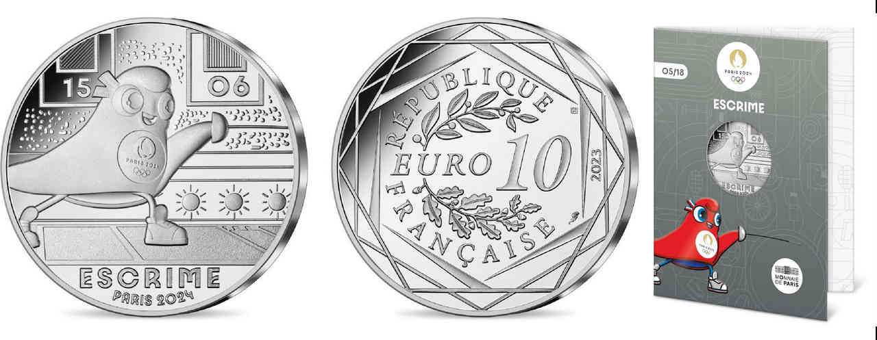 FRANCIA 10 Euro MASCOTTE - ESCRIME 2023 BU