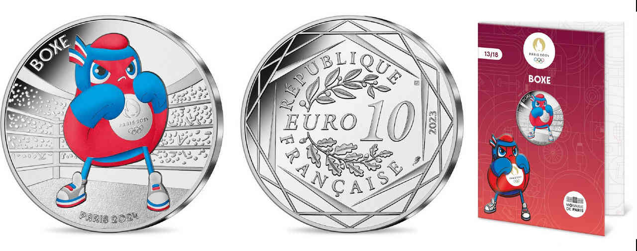 FRANCE 10 Euro MASCOTTE -  BOXE 2023 Brilliant Uncirculated