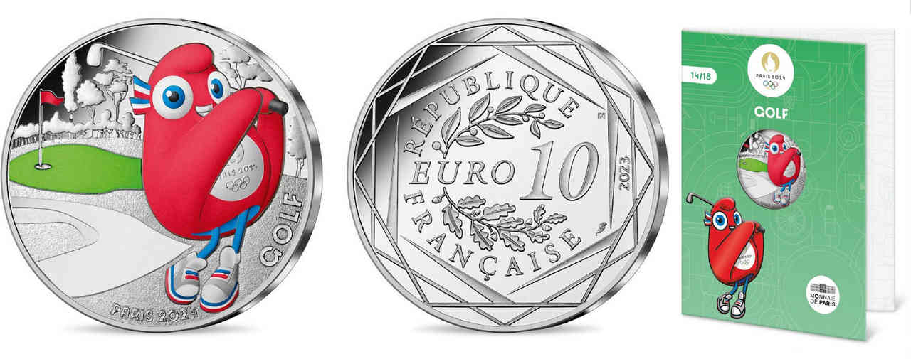 FRANCE 10 Euro MASCOTTE - GOLF 2023 BU