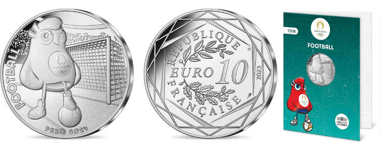 FRANCE 10 Euro MASCOTTE - FOOTBALL 2023 Brilliant Uncirculated