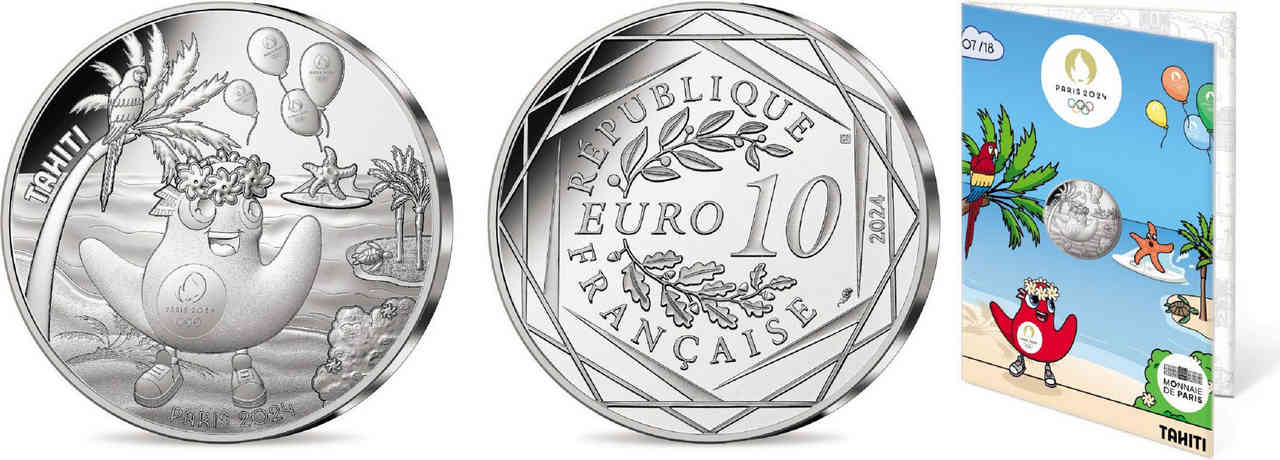 FRANCIA 10 Euro MASCOTTE - TAHITI 2024 BU