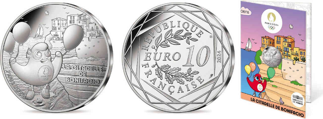 FRANCE 10 Euro MASCOTTE - LA CITADELLE DE BONIFACIO 2024 Brilliant Uncirculated