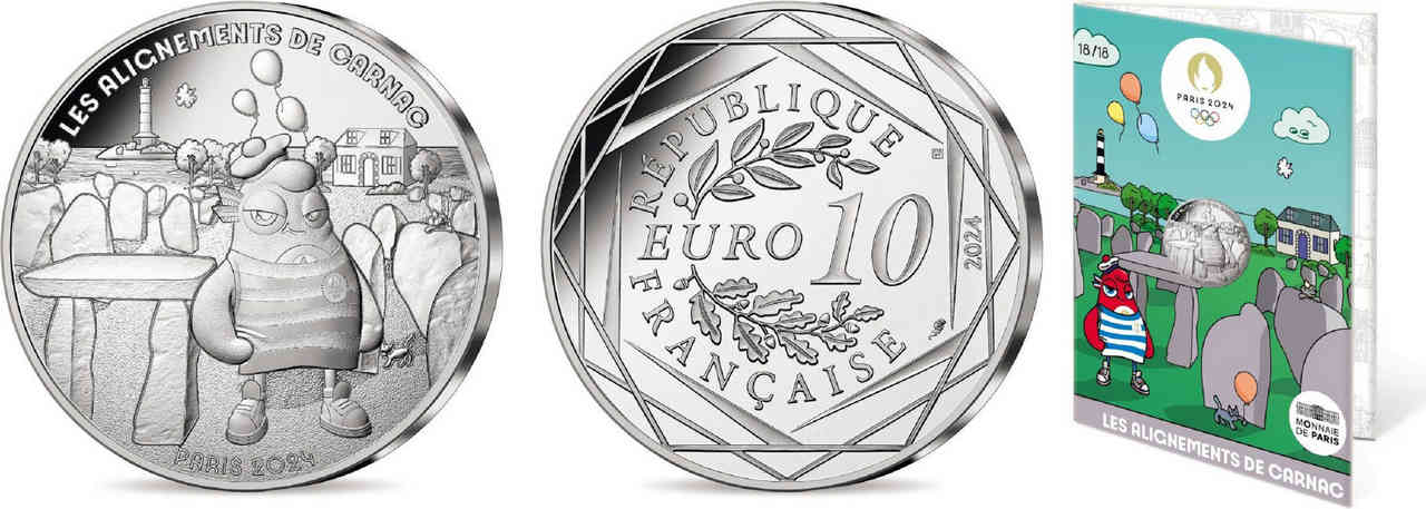 FRANCE 10 Euro MASCOTTE - LES ALIGNEMENTS DE CARNAC 2024 Brilliant Uncirculated