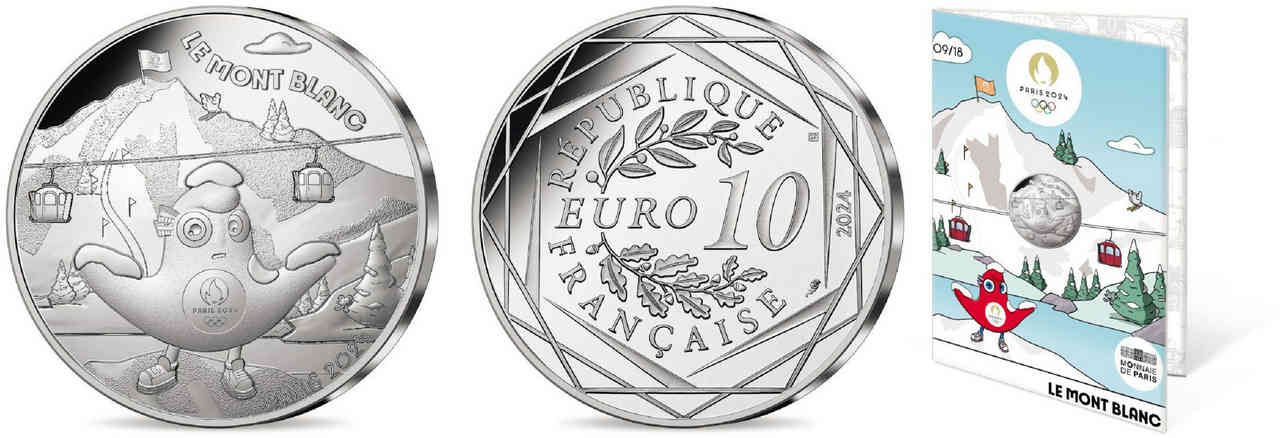 FRANCIA 10 Euro MASCOTTE - LE MONT BLANC 2024 BU