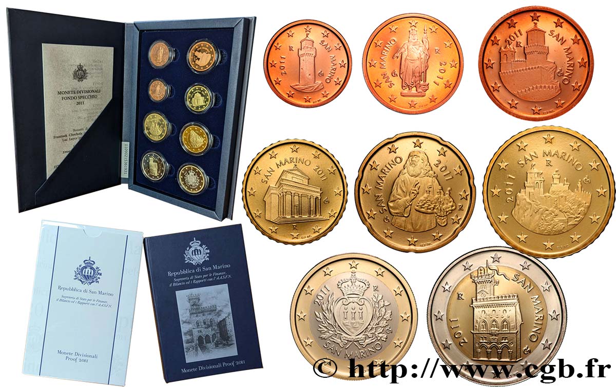 SAN MARINO COFFRET Euro BELLE ÉPREUVE 2011 Proof set